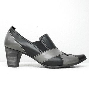 FIDJI Patchwork Leather Pumps Heeled Booties